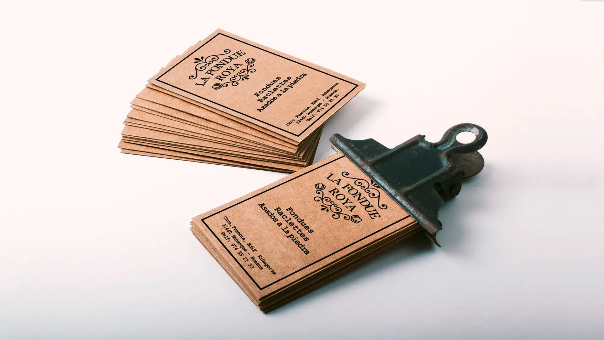 Tarjetas de visita La Fondue Roya