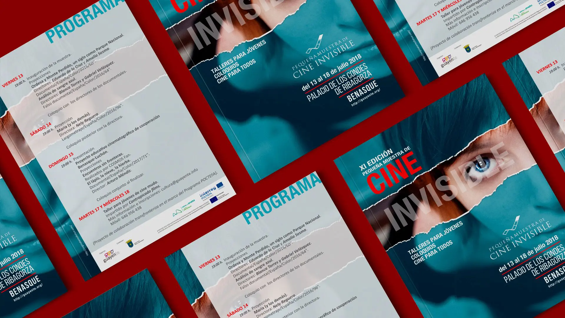Flyers de la XI Edición de la muestra de cine invisible