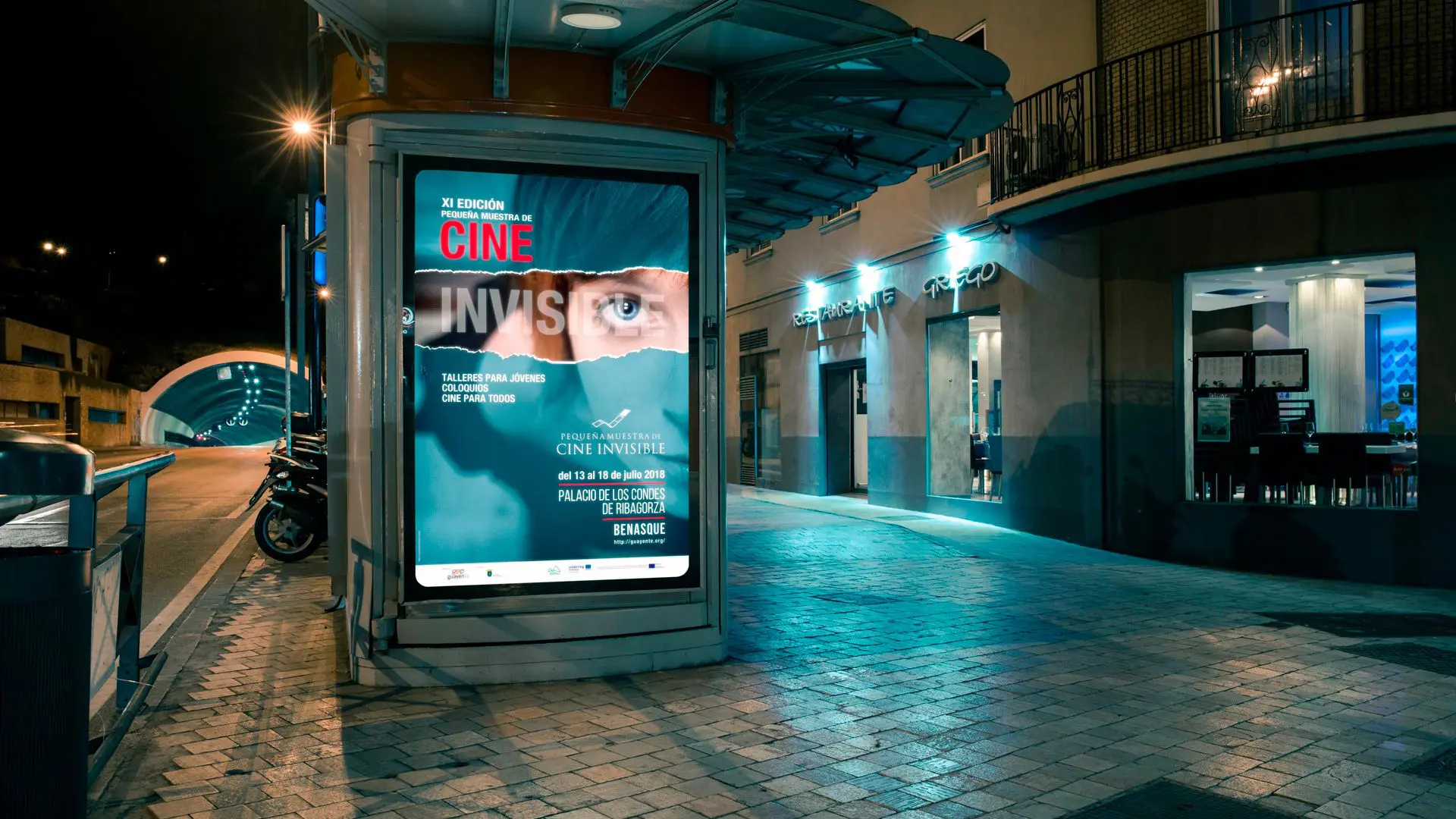 Publicidad de la XI Edición de la muestra de cine invisible